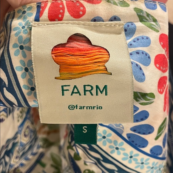 FARM Rio Tropical Tiles Squareneck Belted Romper - Picture 4 of 6